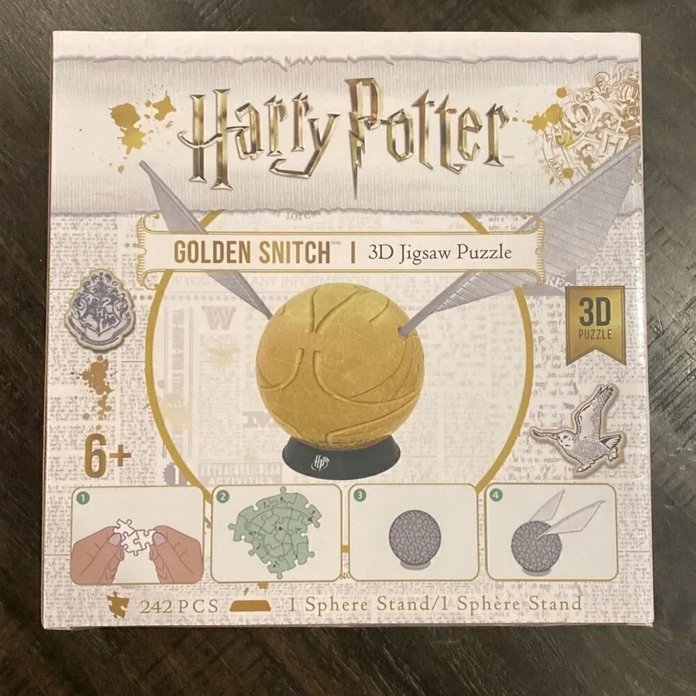 Harry Potter Golden Snitch 3D Jigsaw Puzzle 242 Pieces BRAND NEW SEALED